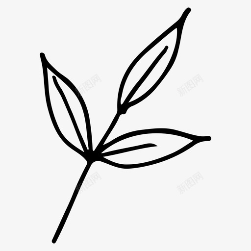 植物涂鸦手绘图标svg_新图网 https://ixintu.com 手绘 树叶 植物 涂鸦 素描 自然