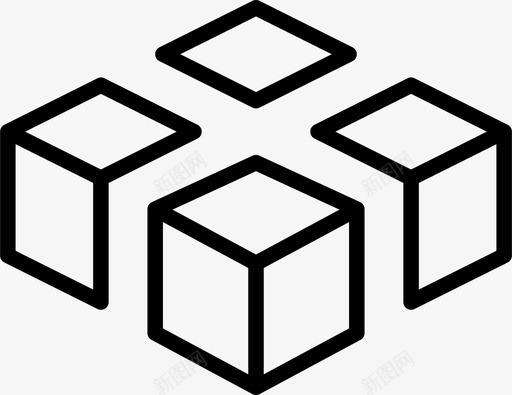 盒子装饰图案图标svg_新图网 https://ixintu.com 六面体 图案 盒子 薄几何形状 装饰