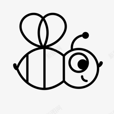 蜜蜂婴儿昆虫图标图标