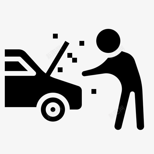 汽车问题事故保险图标svg_新图网 https://ixintu.com 事故 保险 汽车设备服务 汽车问题 过热