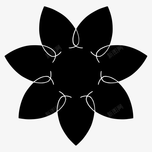 花卉抽象圆形图标svg_新图网 https://ixintu.com 创意设计 圆形 抽象 花卉设计 装饰 造型