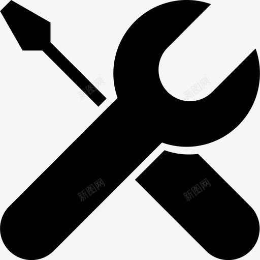 工具配置界面图标svg_新图网 https://ixintu.com 工作 工具 扳手 用户界面图标设置实体 界面 设置 配置