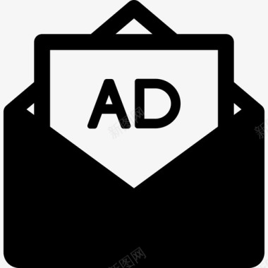 广告邮件界面媒体广告图标图标