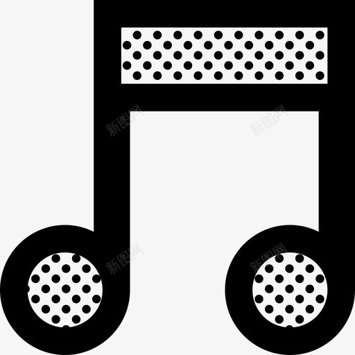 音乐光束音符图标svg_新图网 https://ixintu.com 光束 声音 粗线点缀 音乐 音符