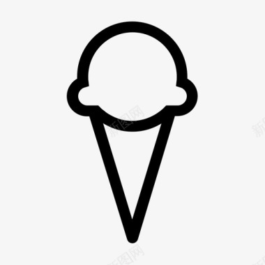 冰淇淋筒甜点牛奶图标图标