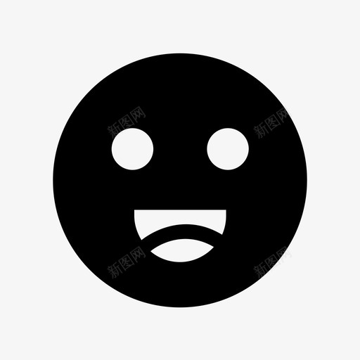 快乐表情线图标svg_新图网 https://ixintu.com 快乐 表情线