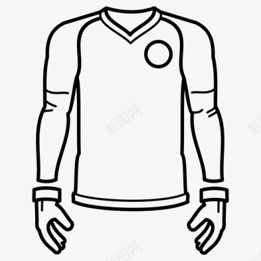守门员球衣足球服守门员手套图标图标
