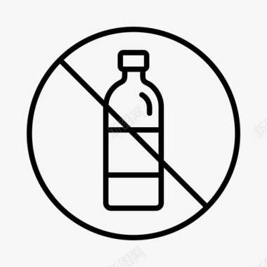 塑料瓶禁令环境绿色能源图标图标