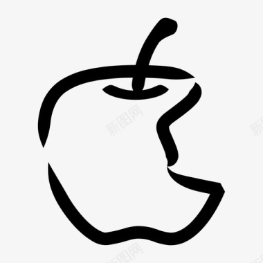 苹果咬禁止果实图标图标