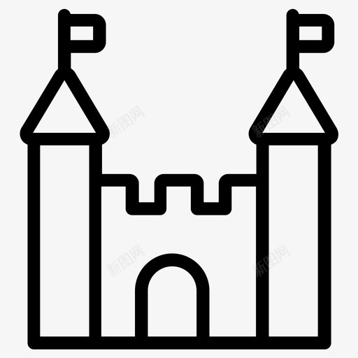 城堡要塞中世纪图标svg_新图网 https://ixintu.com 中世纪 城堡 要塞