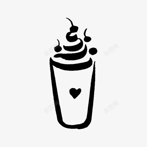 咖啡杯饮料咖啡因图标svg_新图网 https://ixintu.com 咖啡因 咖啡杯 圣代 饮料