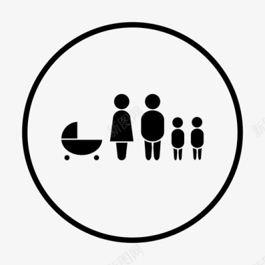 家庭宗族社区图标图标