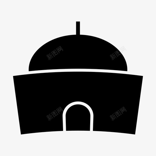 清真寺建筑装饰图标svg_新图网 https://ixintu.com 建筑 建筑雕刻 清真寺 装饰
