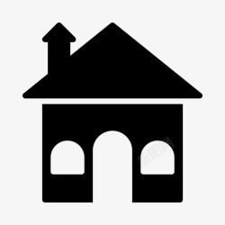 第一家房子建筑家图标高清图片