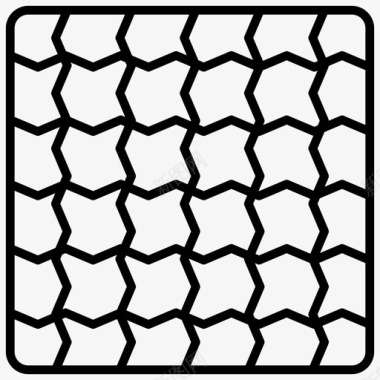 篱笆防护瓷砖图标图标