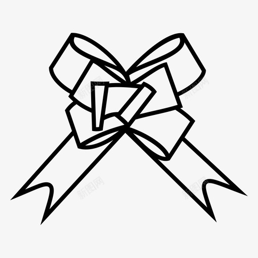 织带欣赏奖励图标svg_新图网 https://ixintu.com 奖励 欣赏 礼物 织带 绳结