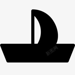 海船水墨画帆船海船图标高清图片