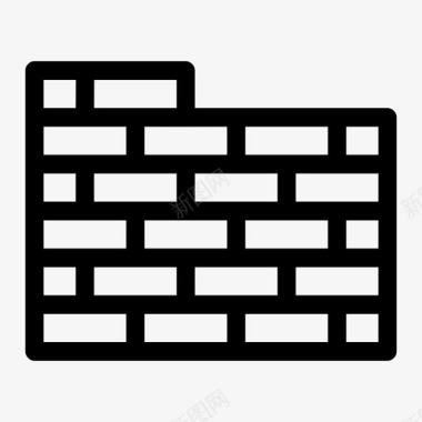 砖砖墙建筑图标图标