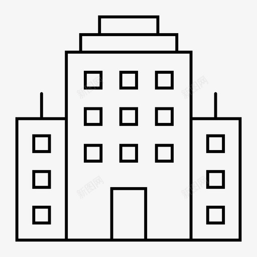 建筑物公寓办公室图标svg_新图网 https://ixintu.com 公寓 办公室 塔楼 建筑物 摩天大楼