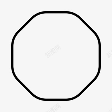 圆形八边形几何体多边形图标图标