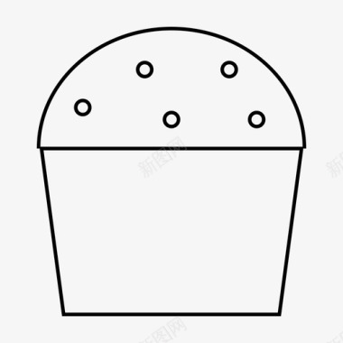 纸杯蛋糕吃糖果图标图标
