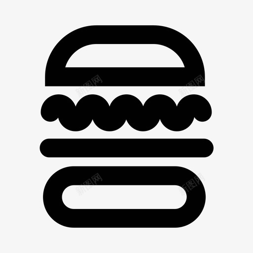 汉堡美式食品图标svg_新图网 https://ixintu.com 汉堡 烧烤 美式 肉饼 食品
