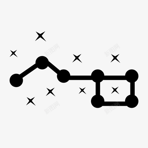 北斗七星星座夜空图标svg_新图网 https://ixintu.com 北斗七星 夜空 太空 太空图标 星座 星星