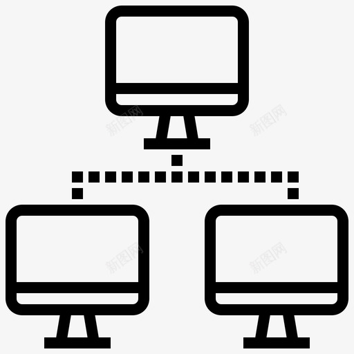 通信云计算机图标svg_新图网 https://ixintu.com 云 数据库 网络 计算机 连接 通信