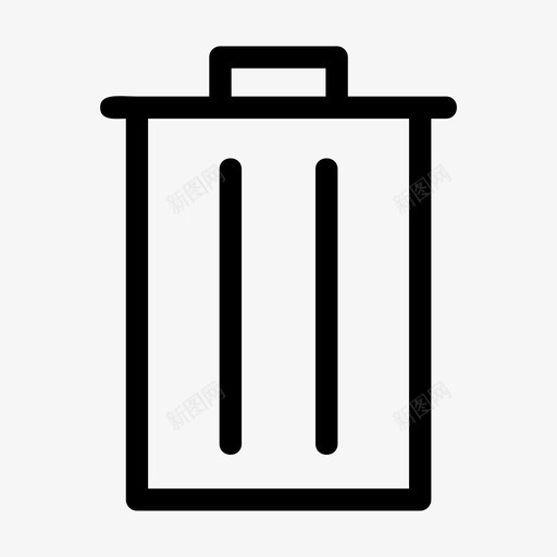 垃圾桶删除灰尘图标svg_新图网 https://ixintu.com 删除 垃圾桶 灰尘
