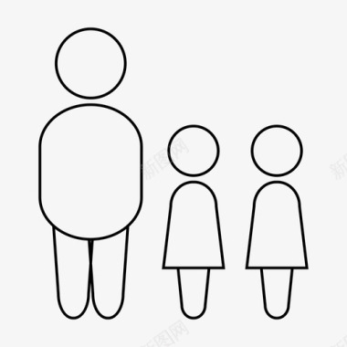 家庭孩子女儿图标图标