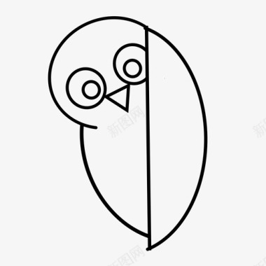 猫头鹰鸟蛋图标图标