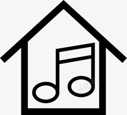 家庭音乐音乐爱好房子图标高清图片