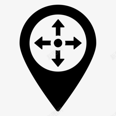 定位销地图商务套件5图标图标