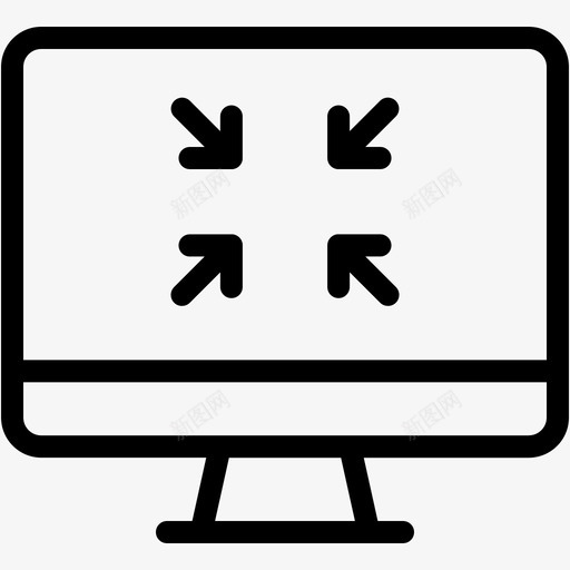 退出全屏列计算机图标svg_新图网 https://ixintu.com 列 桌面 界面 监视器 计算机 计算机混合 退出全屏