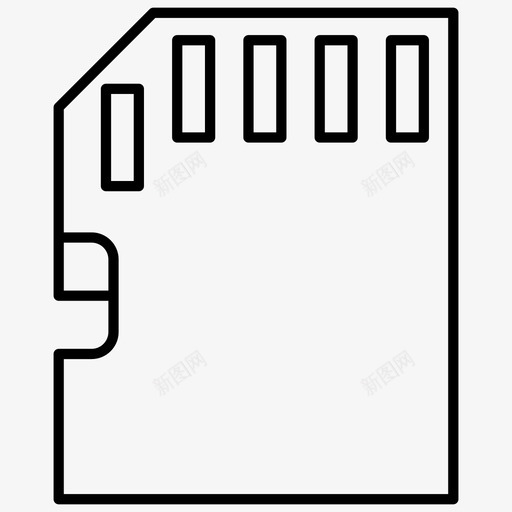 sd卡外部存储器存储卡图标svg_新图网 https://ixintu.com sd卡 外部存储器 存储卡 设备