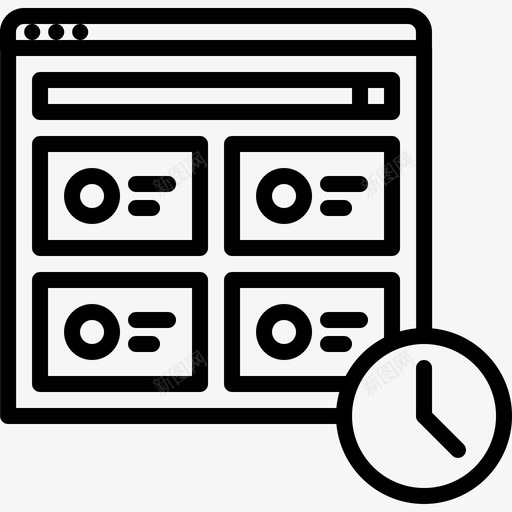 任务业务截止日期图标svg_新图网 https://ixintu.com 业务 任务 办公室 截止日期 票证 程序