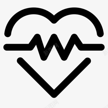 心电图心脏病心脏病发作图标图标
