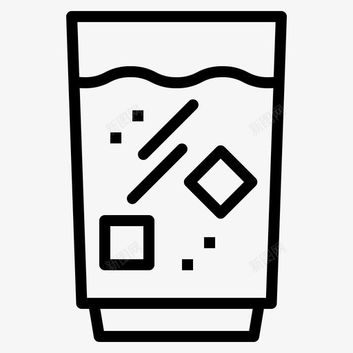 玻璃杯饮料一杯水图标svg_新图网 https://ixintu.com 一杯水 咖啡厅 玻璃杯 饮料