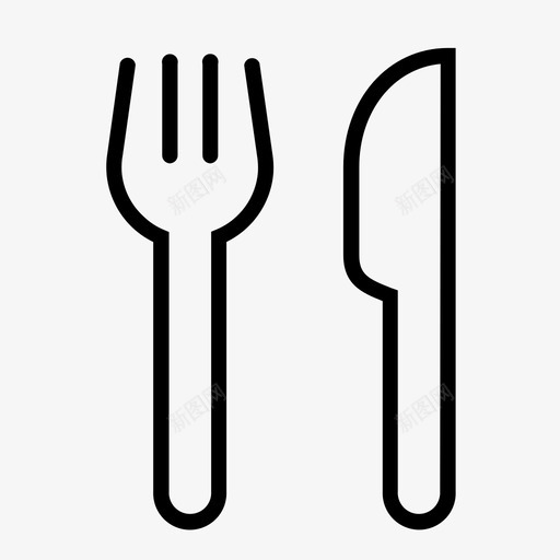 餐具野营食物图标svg_新图网 https://ixintu.com 刀 叉子 野营 食物 食物和烹饪 餐具