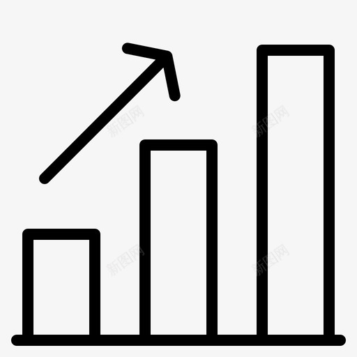 业务图条形图财务图标svg_新图网 https://ixintu.com 业务图 增长 条形图 网络 财务