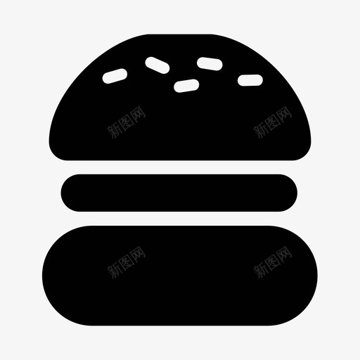 汉堡美式食品图标svg_新图网 https://ixintu.com 汉堡 烧烤 美式 肉饼 食品
