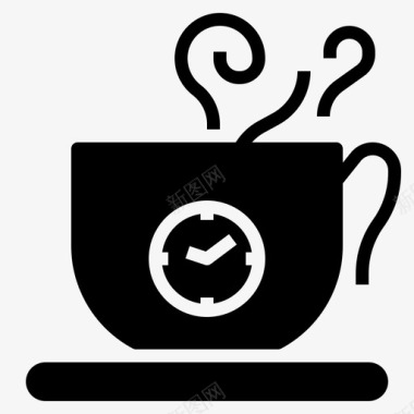 咖啡休息茶时间图标图标