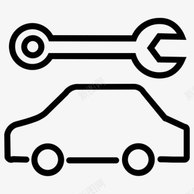 汽车服务汽车修理汽车工具图标图标