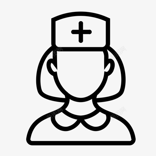 医护人员医院医疗援助图标svg_新图网 https://ixintu.com 专业 人员 医护人员 医疗保健 医疗援助 医院 注册护士