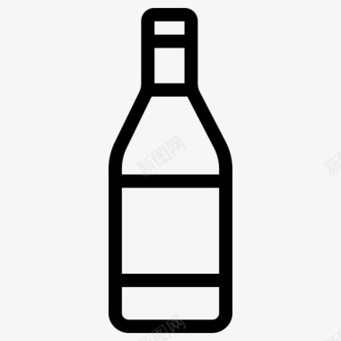 瓶子酒香槟图标图标
