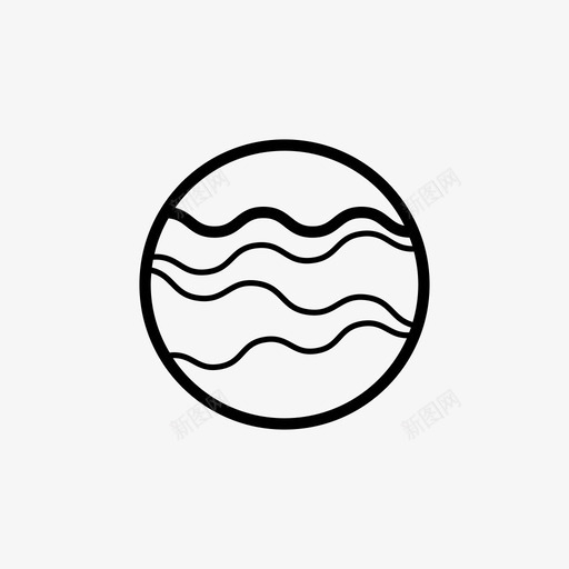 水元素符号行星图标svg_新图网 https://ixintu.com 元素符号 巫师图标 水 行星
