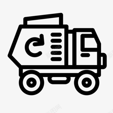 垃圾车自卸卡车垃圾箱图标图标