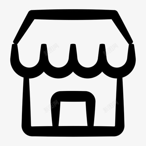 商店市场商店店面图标svg_新图网 https://ixintu.com inkyessentials第2卷 商店 市场商店 店面
