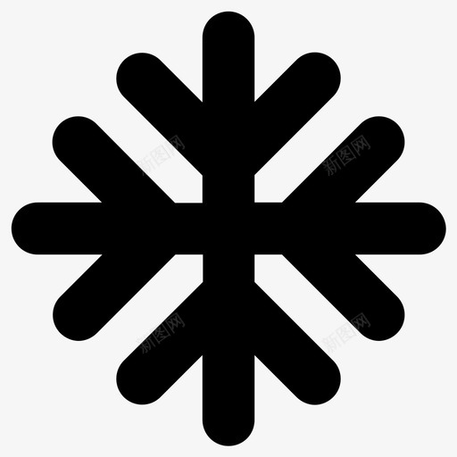 雪花冷冻图标svg_新图网 https://ixintu.com 冰 冷 冻 雪花