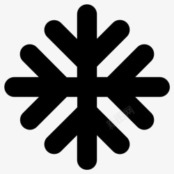 冻冷雪花冷冻图标高清图片